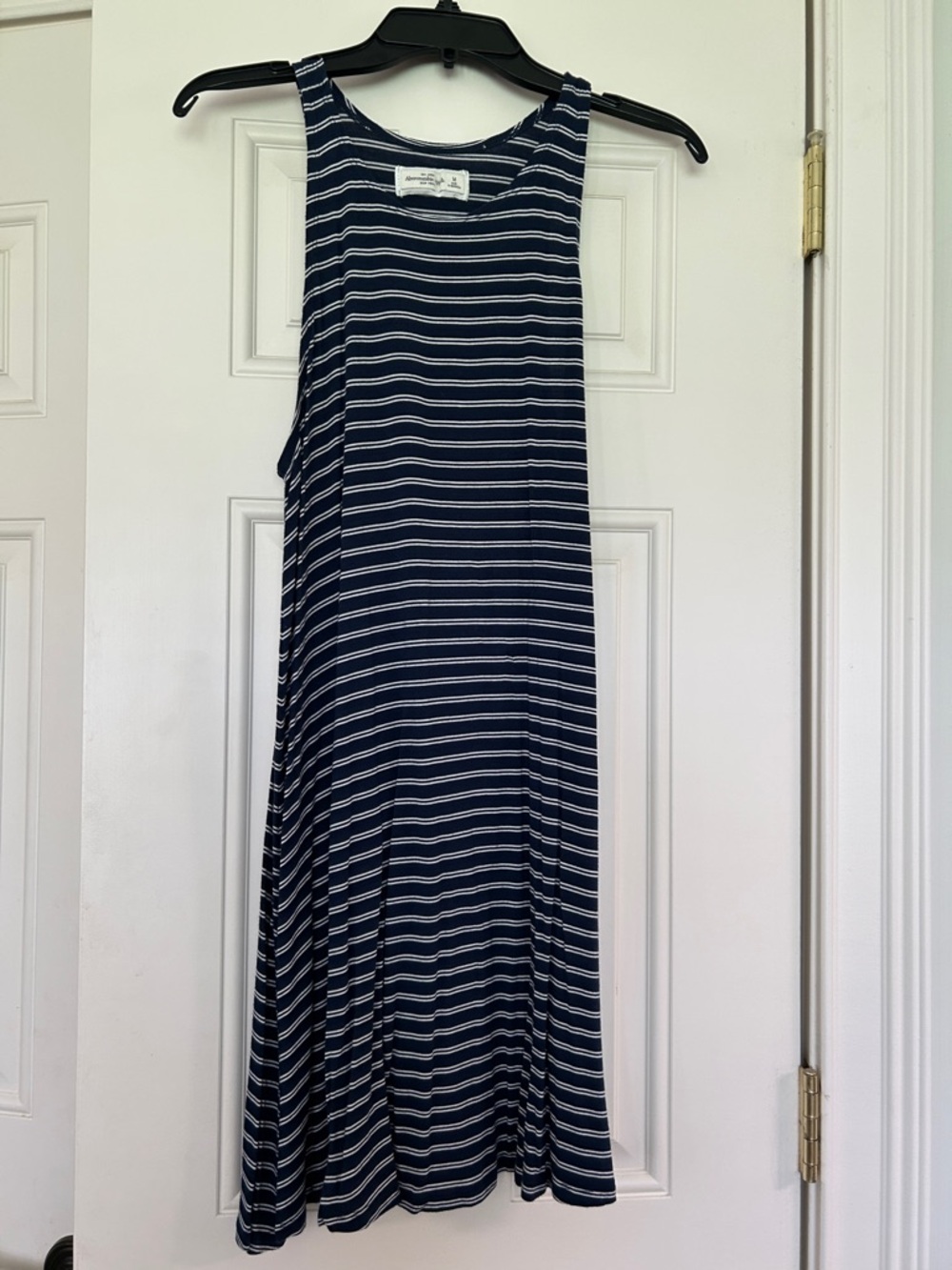 Abercrombie and Fitch Striped Navy & White Sleeveless A Line Dress